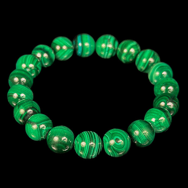 Malachite Bracelet 10 MM.