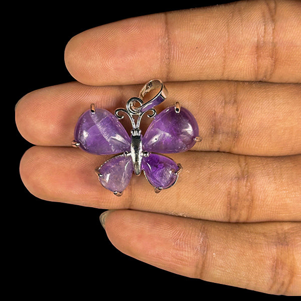 Natural Amethyst Butterfly Pendent.