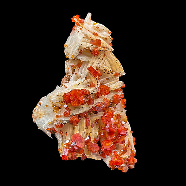 Vanadinite on Barite Natural Mineral Specimen G #0544
