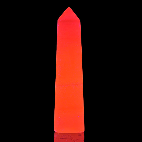 Polished Calcite Tower (UV Reactive) Natural Mineral Specimen G #0563