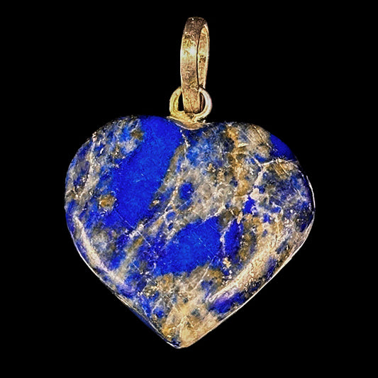 Lapis Lazuli Heart Shaped Pendent Natural Crystal Pendant