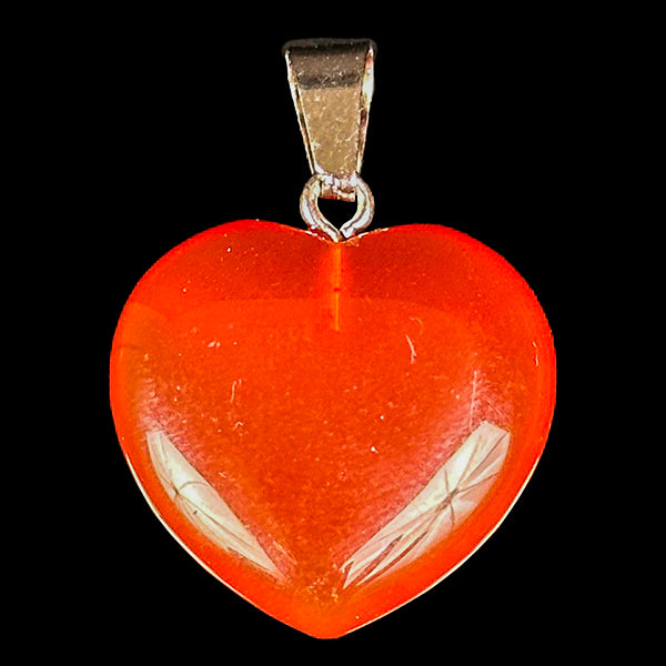 Carnelian Heart-Shaped Pendent | Natural Crystal Pendant 