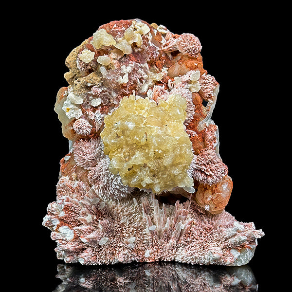 Pink Mordenite With Calcite (UV Reactive) Natural Mineral Specimen G #0571