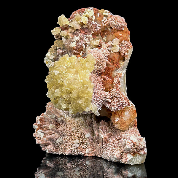 Pink Mordenite With Calcite (UV Reactive) Natural Mineral Specimen G #0571