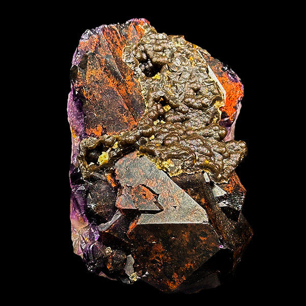 Goethite On Alien Amethyst Natural Mineral Specimen G #0569