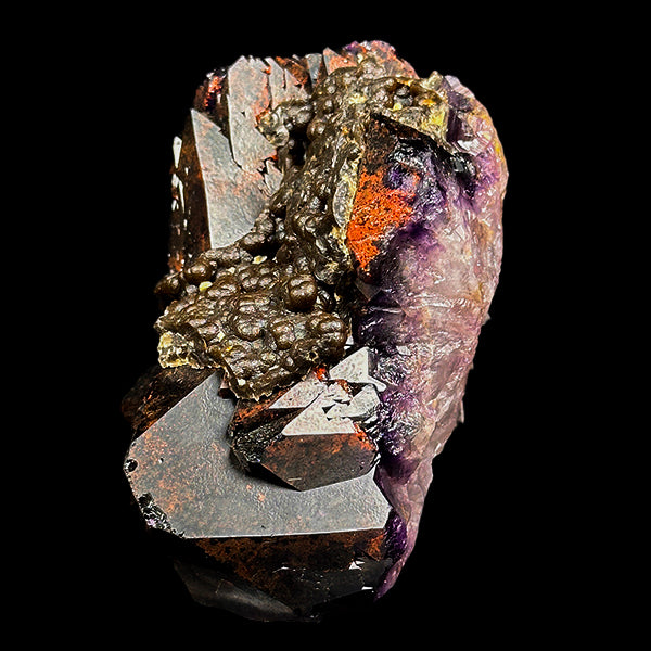 Goethite On Alien Amethyst Natural Mineral Specimen G #0569