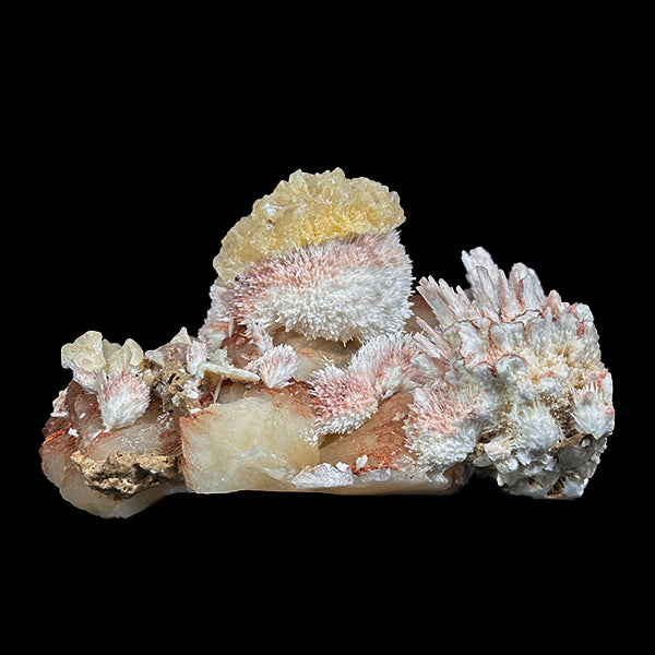 Pink Mordenite With Calcite (UV Reactive) Natural Mineral Specimen G #0571