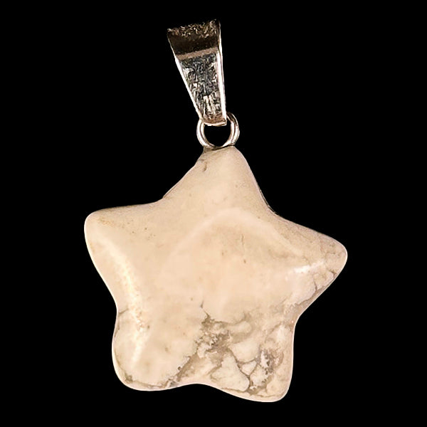 Howlite Star Pendant | Genuine Crystal Pendent. 