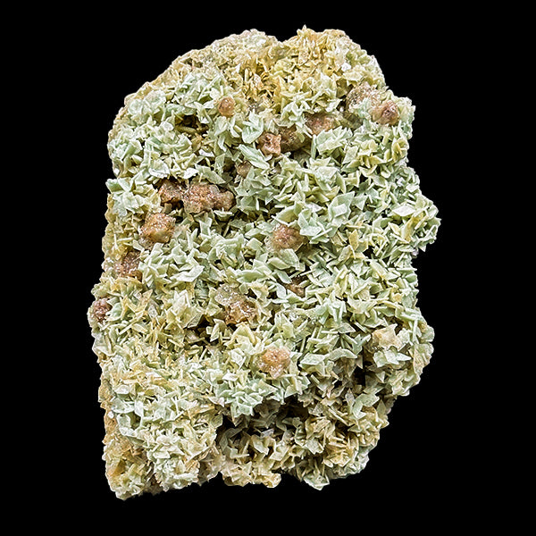 Marshy Green Heulandite With Calcite (UV Reactive) Natural Mineral Specimen. G #0579