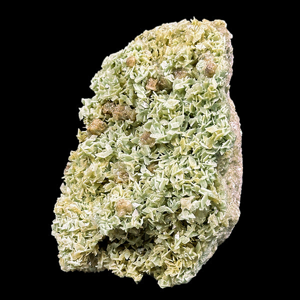 Marshy Green Heulandite With Calcite (UV Reactive) Natural Mineral Specimen. G #0579