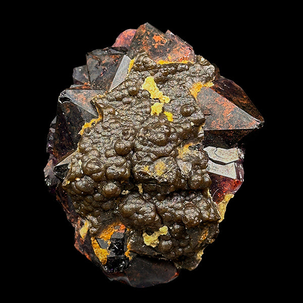 Goethite On Alien Amethyst Natural Mineral Specimen G #0576