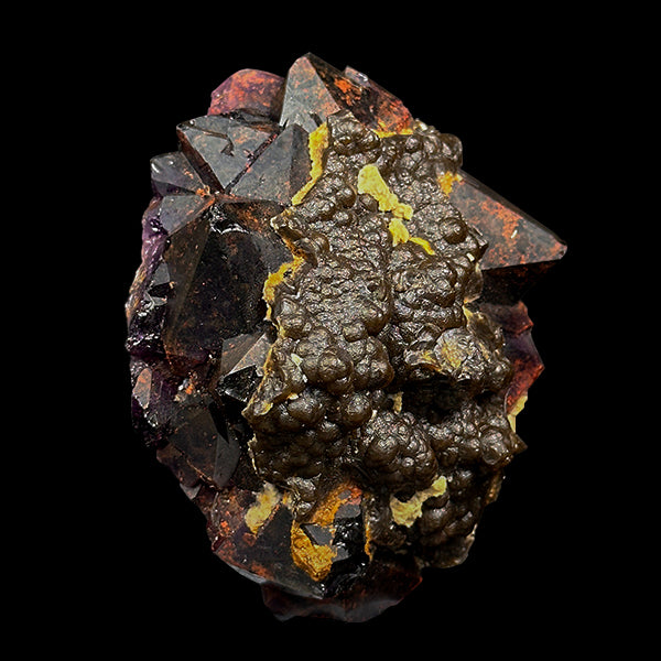 Goethite On Alien Amethyst Natural Mineral Specimen G #0576