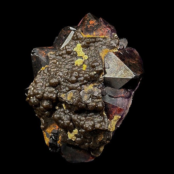 Goethite On Alien Amethyst Natural Mineral Specimen G #0576
