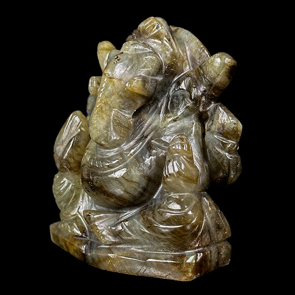 Labradorite Lord Ganesha Idol. G #0590
