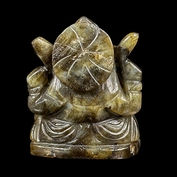 Labradorite Lord Ganesha Idol. G #0590