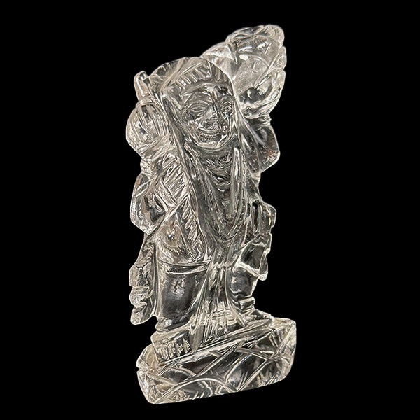 Clear Quartz Lord Hanuman Idol G #0593