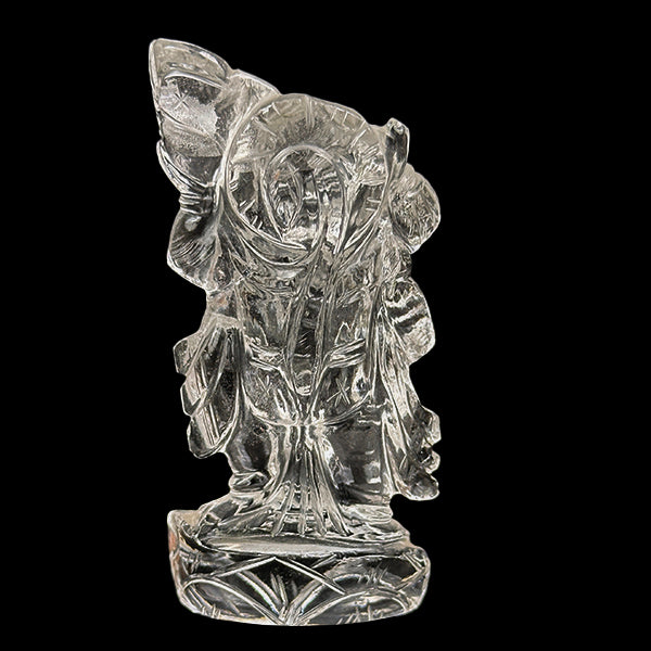 Clear Quartz Lord Hanuman Idol G #0593