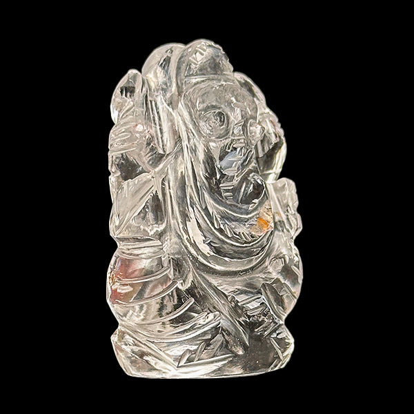 Lord Ganesha Clear Quartz Idol. G #0588