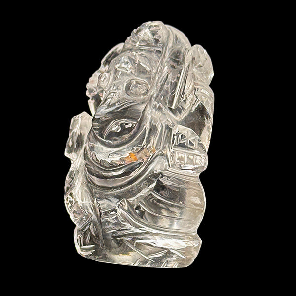 Lord Ganesha Clear Quartz Idol. G #0588