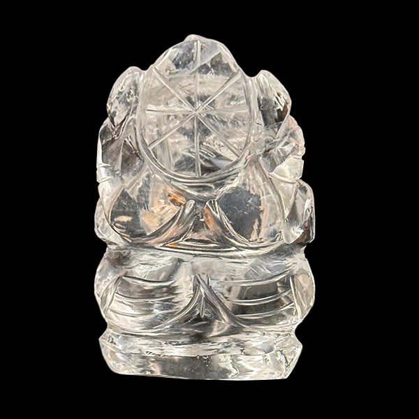 Lord Ganesha Clear Quartz Idol. G #0588