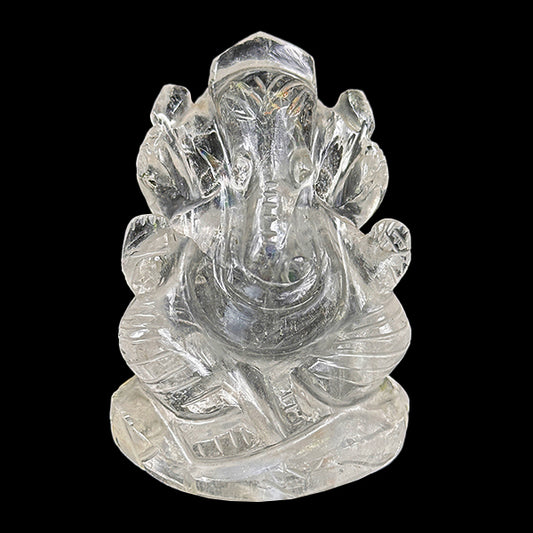 Quartz Lord Ganesha Idol. G #0603
