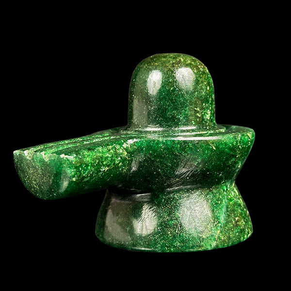 Green Aventurine Shivling Natural Mineral Specimen. G #0594