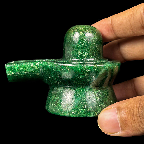 Green Aventurine Shivling Natural Mineral Specimen. G #0594