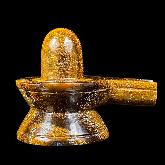 Tiger Eye Shivling Natural Mineral Specimen. G #0585