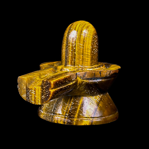 Tiger Eye Shivling Natural Mineral Specimen. G #0585