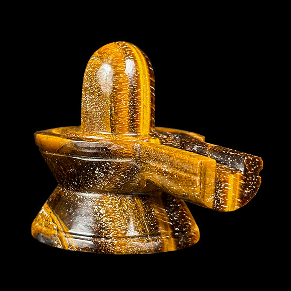 Tiger Eye Shivling Natural Mineral Specimen. G #0585