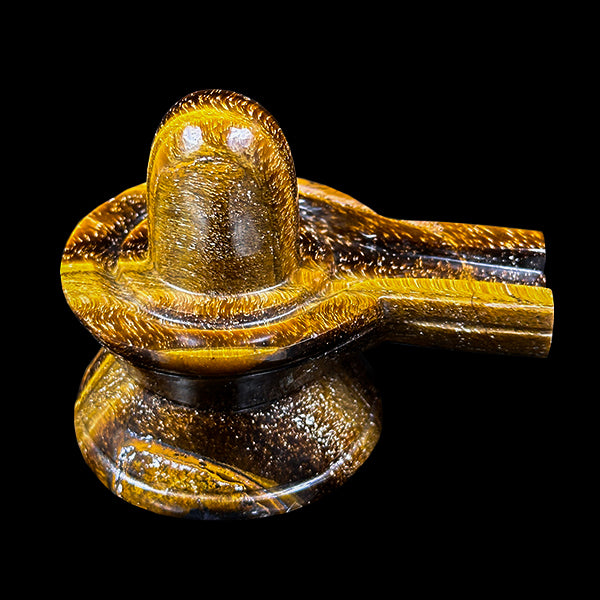 Tiger Eye Shivling Natural Mineral Specimen. G #0585