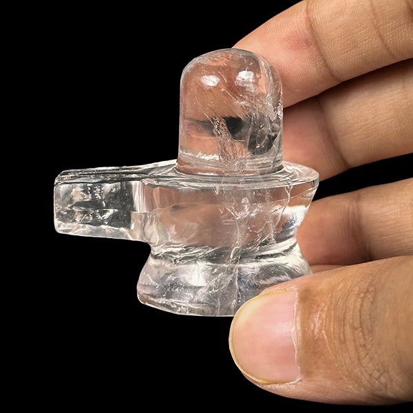 Clear Quartz Shivling Natural Mineral Specimen. G #0600