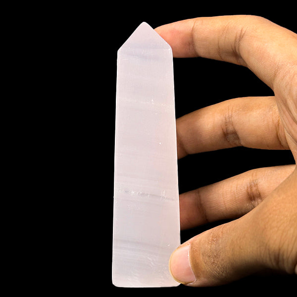 Polished Calcite Tower (UV Reactive) Natural Mineral Specimen G #0592