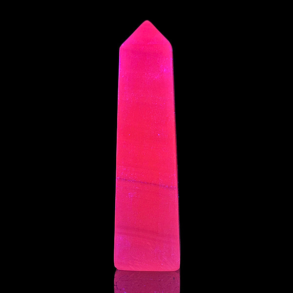 Polished Calcite Tower (UV Reactive) Natural Mineral Specimen G #0592