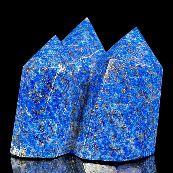 Lapis Lazuli Triple Point Tower (Polished) Natural Mineral Specimen G #0606