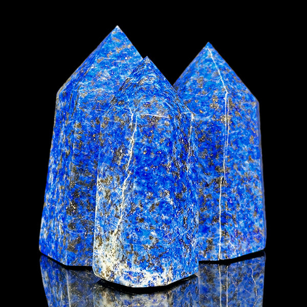 Lapis Lazuli Triple Point Tower (Polished) Natural Mineral Specimen G #0606