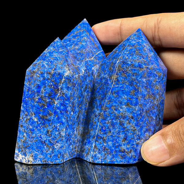 Lapis Lazuli Triple Point Tower (Polished) Natural Mineral Specimen G #0606