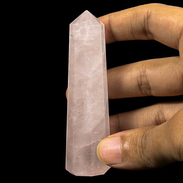 Rose Quartz Tower (Polished) Natural Mineral Specimen G #0613