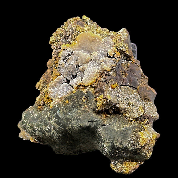 Pyrite With Calcite & Babingtonite Natural Mineral Specimen G #0609