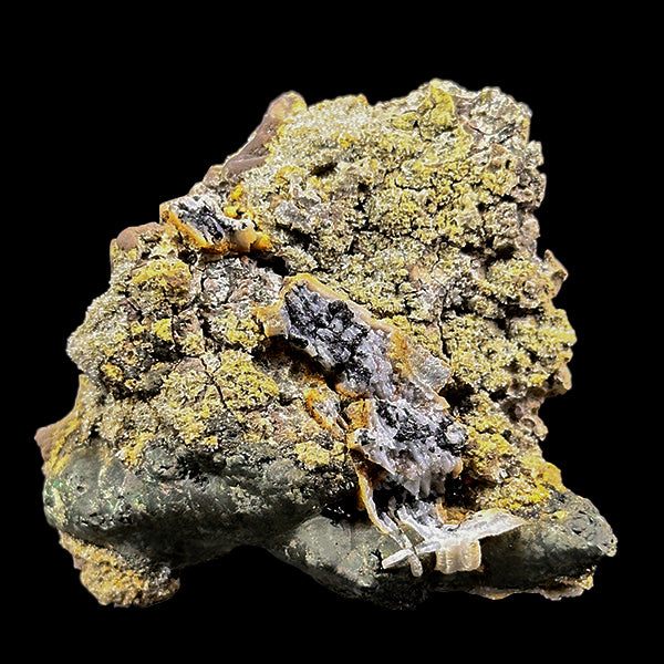 Pyrite With Calcite & Babingtonite Natural Mineral Specimen G #0609
