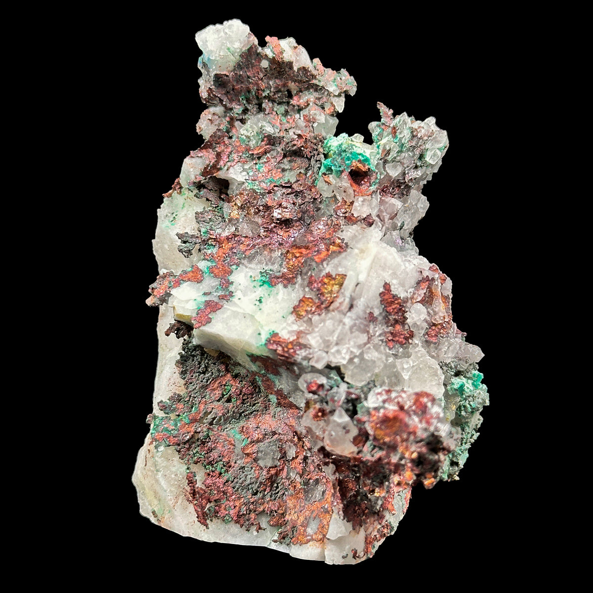 Native Copper On Quartz Natural Minaral Specimen G #0619