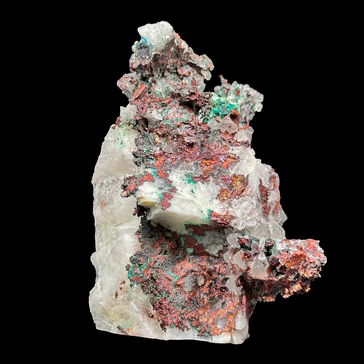 Native Copper On Quartz Natural Minaral Specimen G #0619