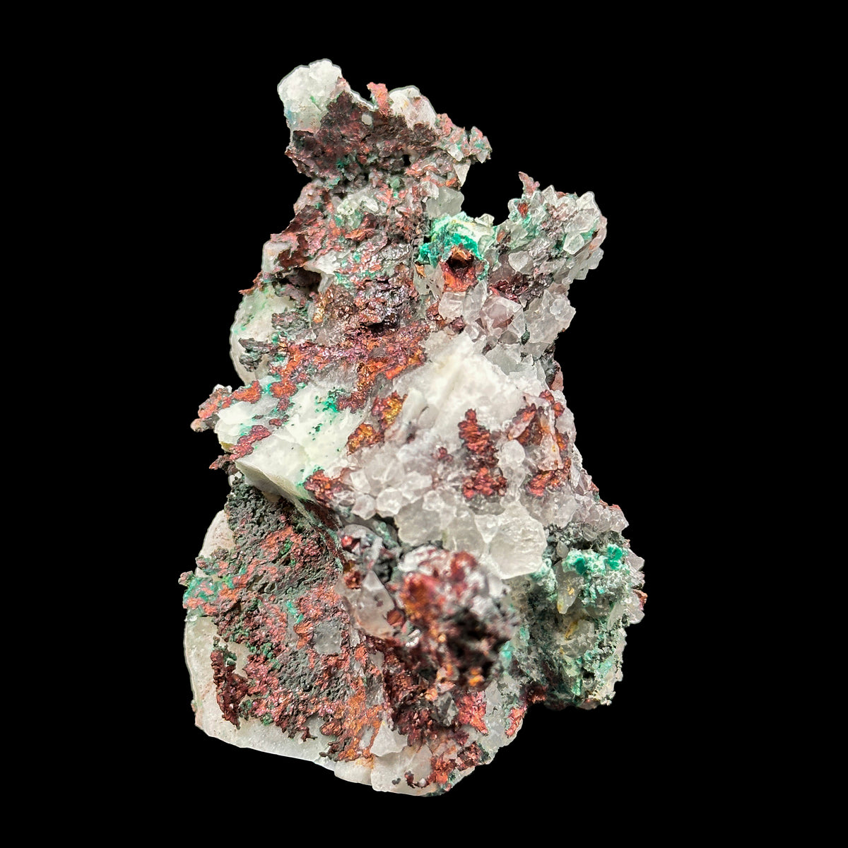 Native Copper On Quartz Natural Minaral Specimen G #0619