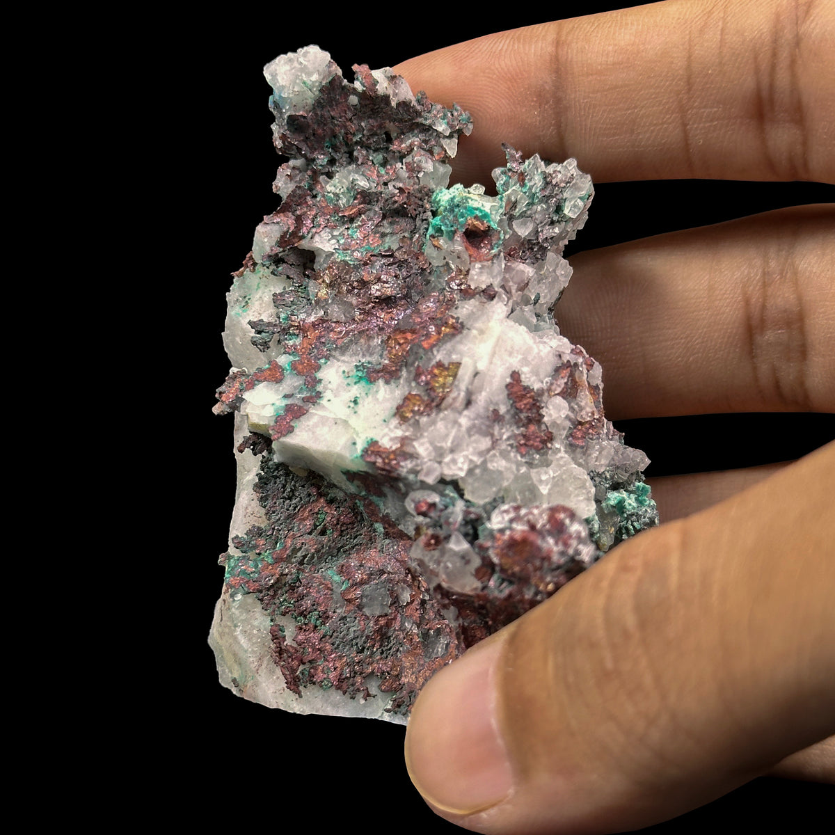 Native Copper On Quartz Natural Minaral Specimen G #0619