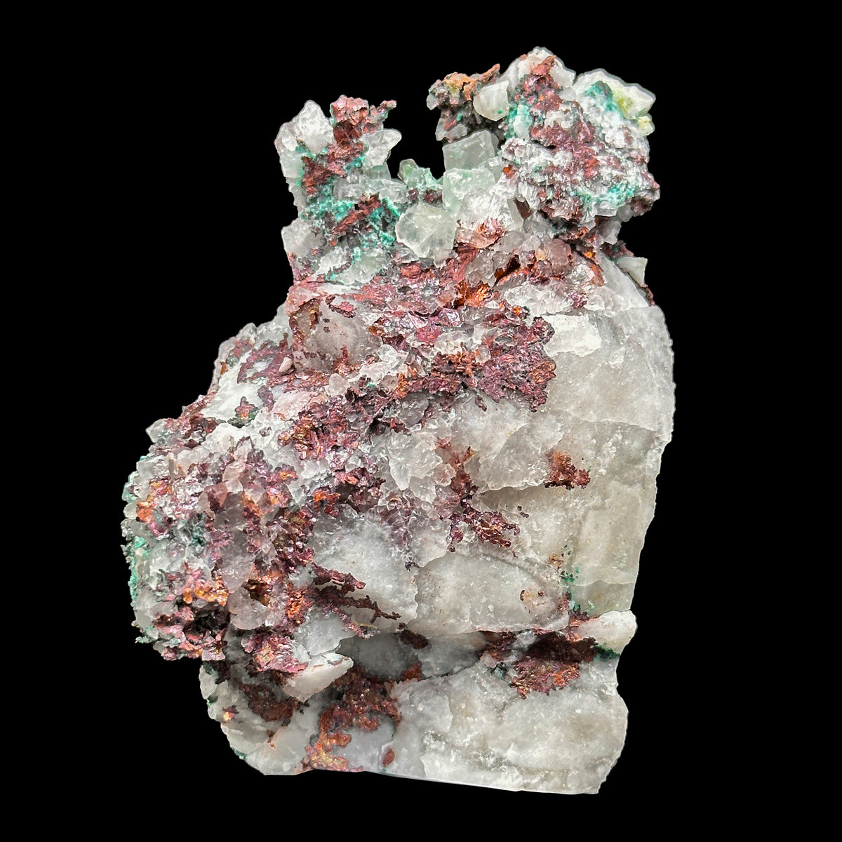 Native Copper On Quartz Natural Minaral Specimen G #0619