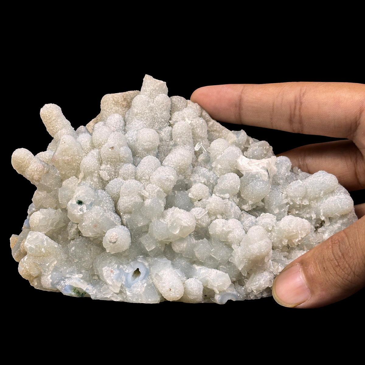 Sparkling Chalcedony With Stilbite Natural Mineral Specimen. G #0627
