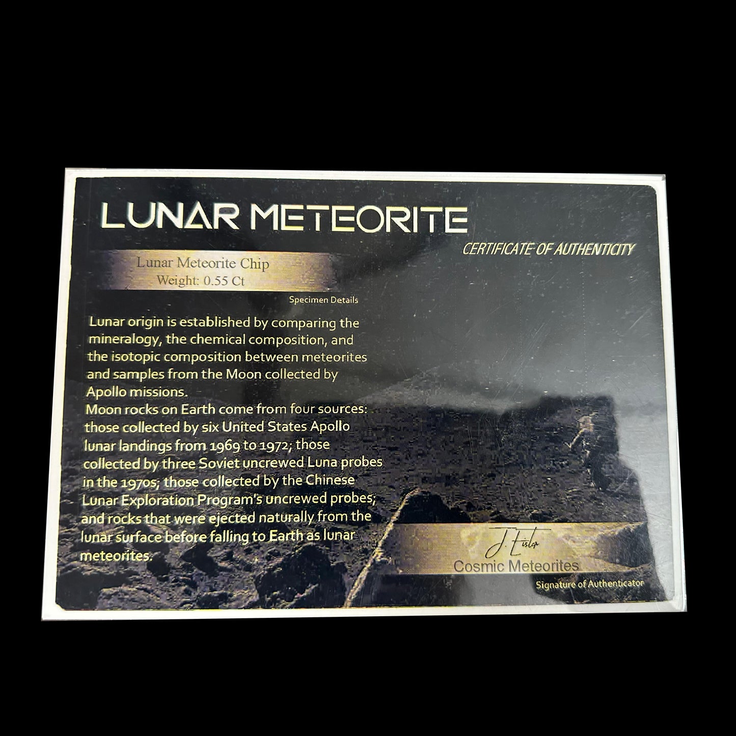 Lunar Meteorite Specimen  # G 0262
