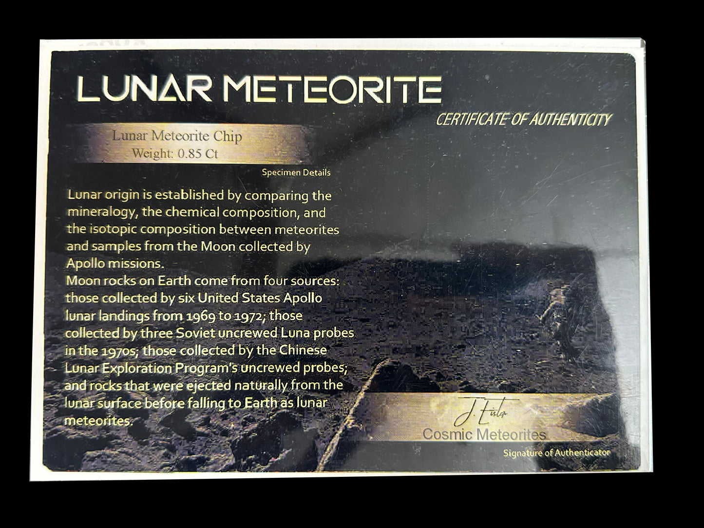 Lunar Meteorite Specimen  # G 0261