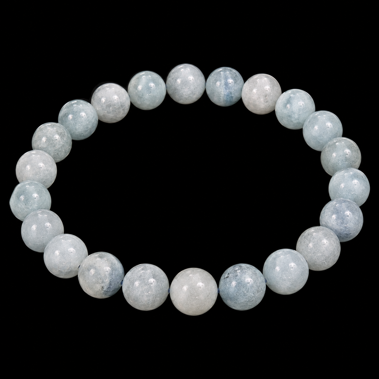 Aquamarine Bracelet 8 MM. 