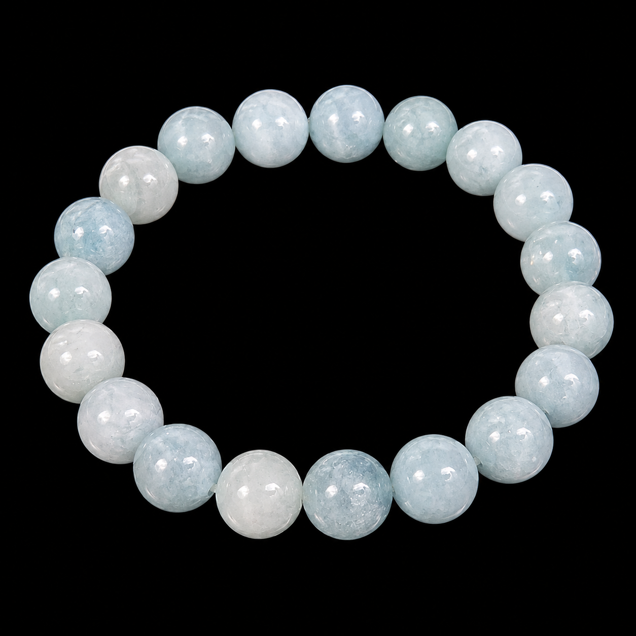 Aquamarine Bracelet 10 MM.
